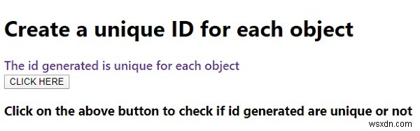 JavaScript에서 각 개체에 대한 고유 ID를 만드는 방법은 무엇입니까? 