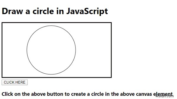 JavaScript에서 원을 그리는 방법은 무엇입니까? 