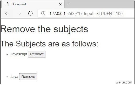 JavaScript에서 버튼 클릭 시 li 요소를 제거하는 방법은 무엇입니까? 