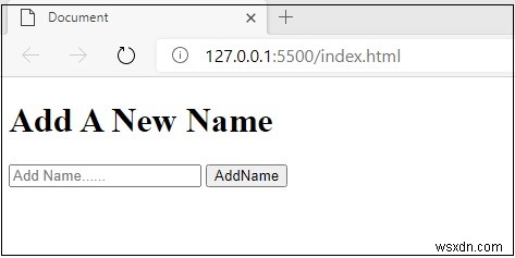 JavaScript로 버튼 클릭 시 이름을 추가하고 제거하는 방법은 무엇입니까? 