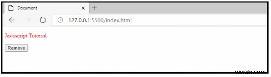 JavaScript에서 element.classList를 지우시겠습니까? 