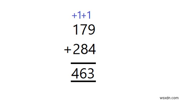 JavaScript에서 두 개의 숫자를 추가하는 동안 필요한 캐리 수 
