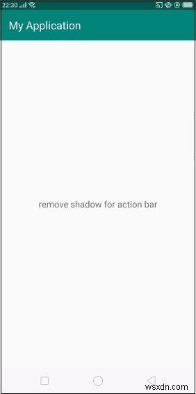 Android에서 작업 표시줄 아래의 그림자를 제거하는 방법은 무엇입니까? 