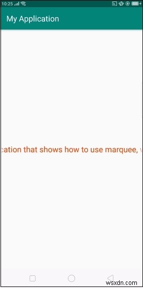 Android에서 Marquee 텍스트를 만드는 방법은 무엇입니까? 