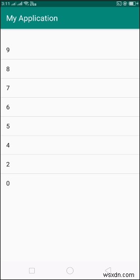 android listview에서 정수 배열을 뒤집는 방법은 무엇입니까? 