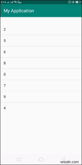 Android listview에 정수 배열을 삽입하는 방법은 무엇입니까? 