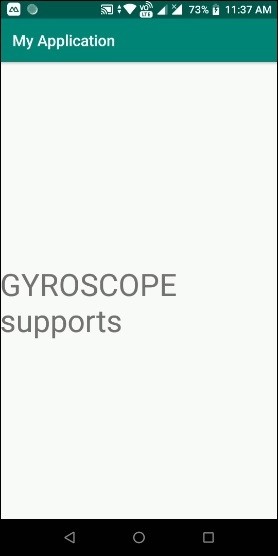 Android 모바일에서 GYROSCOPE 센서를 지원하는지 확인하는 방법은 무엇입니까? 