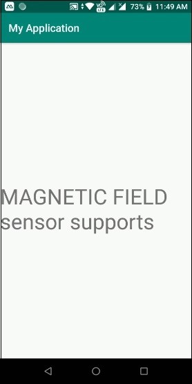 Android 모바일이 MAGNETIC FIELD 센서를 지원하는지 확인하는 방법은 무엇입니까? 