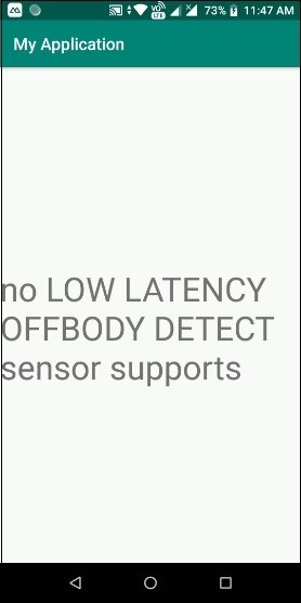 Android 모바일이 LOW LATENCY OFFBODY DETECT 센서를 지원하는지 확인하는 방법은 무엇입니까? 