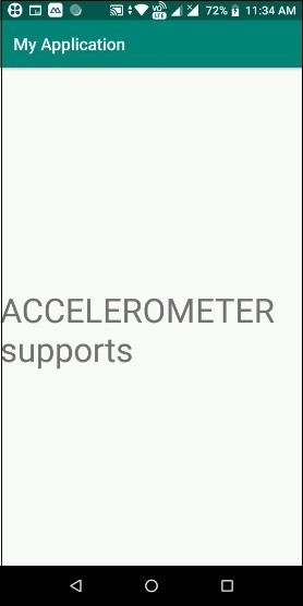 Android 모바일이 ACCELEROMETER 센서를 지원하는지 확인하는 방법은 무엇입니까? 