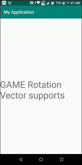 Android 모바일이 GAME Rotation Vector 센서를 지원하는지 확인하는 방법은 무엇입니까? 