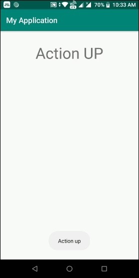 Android에서 액션 업 이벤트를 사용하는 방법은 무엇입니까? 