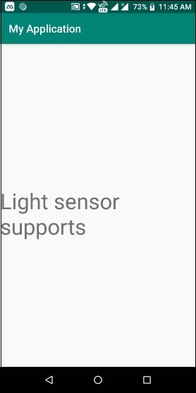 Android 모바일이 LIGHT 센서를 지원하는지 확인하는 방법은 무엇입니까? 
