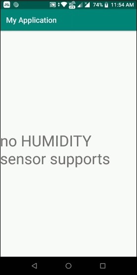 Android 모바일에서 HUMIDITY 센서를 지원하는지 확인하는 방법은 무엇입니까? 