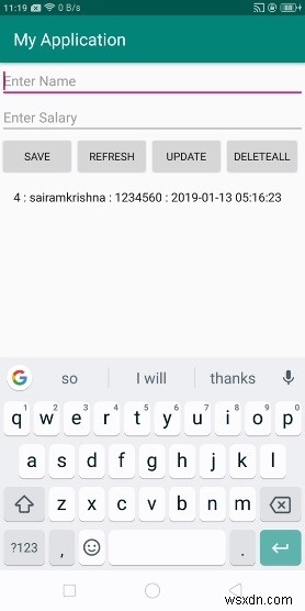 Android sqlite의 타임스탬프에서 지금 사용하는 방법은 무엇입니까? 