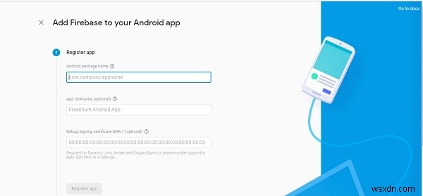 Android 애플리케이션용 Firebase 계정을 만드는 방법은 무엇입니까? 