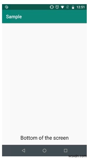 Android에서 화면 하단의 보기를 정렬하는 방법은 무엇입니까? 