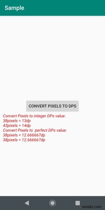 Android 앱에서 픽셀을 DP로 변환하는 방법은 무엇입니까? 