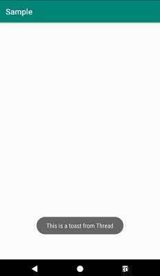 Android에서 스레드의 토스트 메시지를 표시하는 방법은 무엇입니까? 