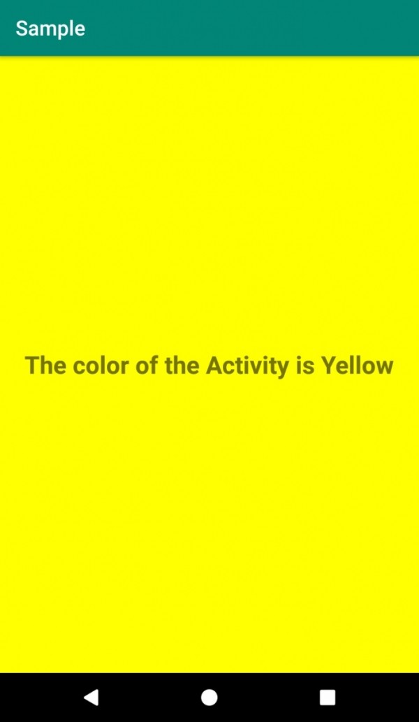 프로그래밍 방식으로 Android 활동의 배경색을 노란색으로 설정하는 방법은 무엇입니까? 