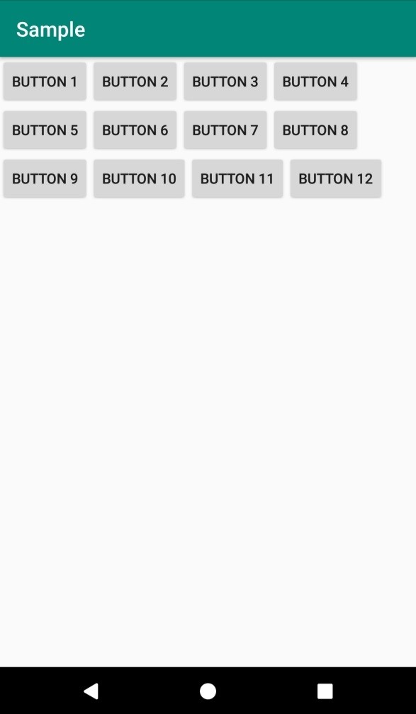 Android에서 프로그래밍 방식으로 버튼을 여러 줄에 하나씩 레이아웃에 추가하는 방법 