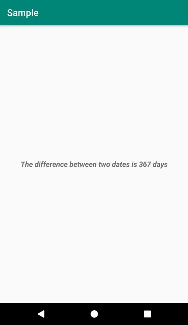 Android에서 두 날짜의 차이를 얻는 방법은 무엇입니까? 