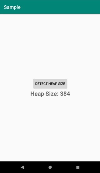 Android에서 애플리케이션 힙 크기를 감지하는 방법은 무엇입니까? 