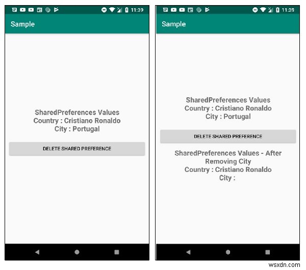 내 Android 앱의 SharedPreferences 데이터를 어떻게 삭제합니까? 