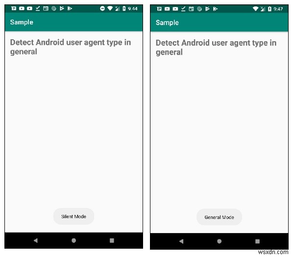일반적으로 Android 사용자 에이전트 유형을 감지하는 방법은 무엇입니까? 