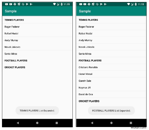 Android 앱에서 다단계 ListView를 만드는 방법은 무엇입니까? 