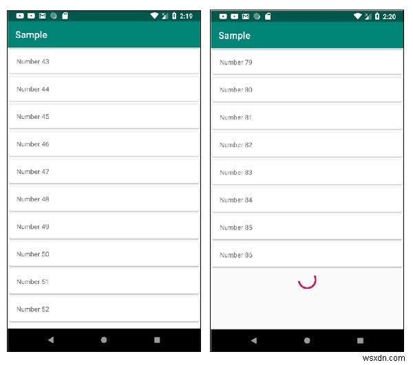 Android에서 RecyclerView로 끝없는 목록을 구현하는 방법은 무엇입니까? 