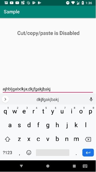 Android 앱에서 EditText에서 복사/붙여넣기를 비활성화하는 방법은 무엇입니까? 
