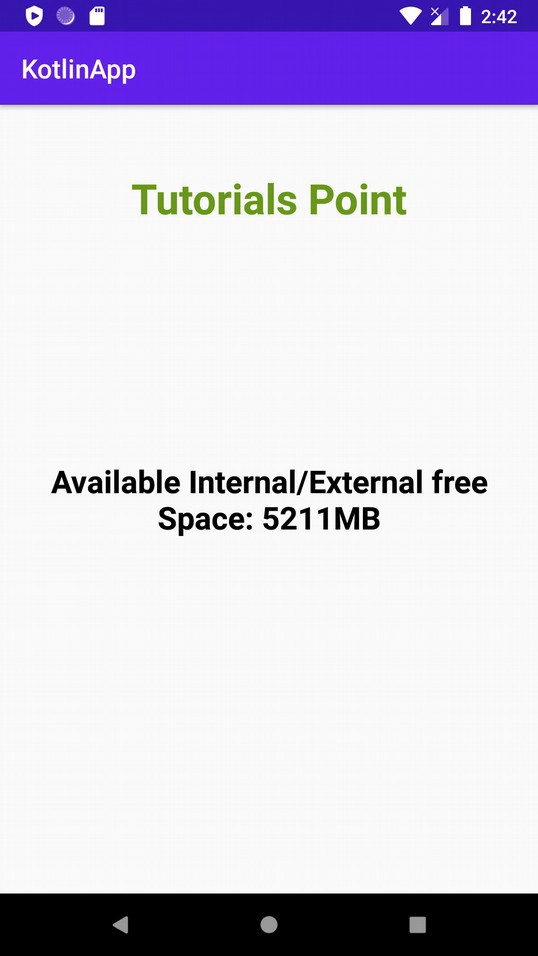 Kotlin을 사용하여 Android 앱에서 내부/외부 메모리의 여유 공간을 얻는 방법은 무엇입니까? 