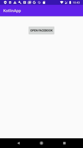 Kotlin을 사용하여 Android 앱에서 Facebook 페이지를 여는 방법은 무엇입니까? 