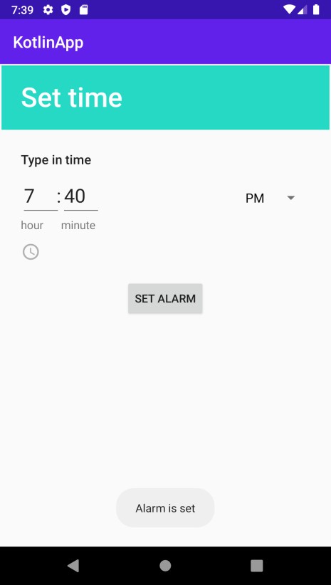 Kotlin을 사용하여 Android에서 AlarmManager를 구현하는 방법은 무엇입니까? 