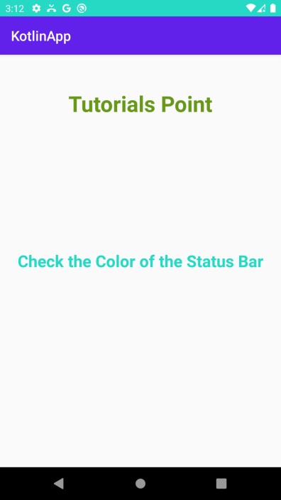 Kotlin을 사용하여 앱 Android와 일치하도록 상태 표시줄 색상을 변경하는 방법은 무엇입니까? 