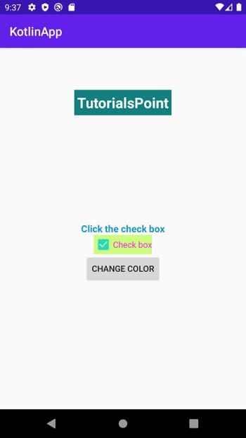 Kotlin을 사용하여 Android에서 CheckBox의 색상을 변경하는 방법은 무엇입니까? 
