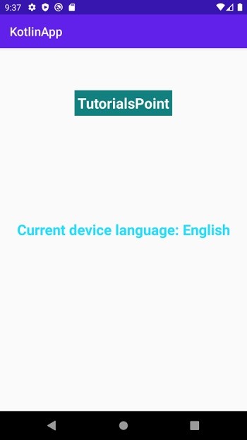 Kotlin을 사용하여 Android 기기에서 현재 언어를 선택하려면 어떻게 해야 하나요? 