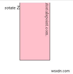 CSS3에서 z축을 사용하여 요소 회전 변환 