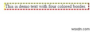 CSS를 사용하여 4개의 테두리 색상 설정 