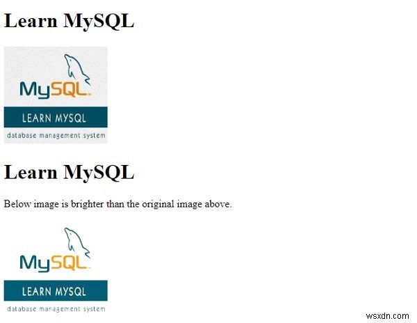 CSS3를 사용하여 이미지 밝기 설정 