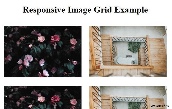 HTML 및 CSS로 반응형 이미지 그리드를 만드는 방법은 무엇입니까? 
