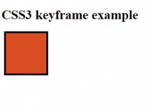 CSS3 키프레임 애니메이션을 만드는 방법은 무엇입니까? 