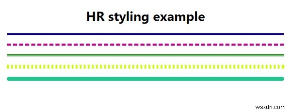 CSS로 hr 요소의 스타일을 지정하는 방법은 무엇입니까? 