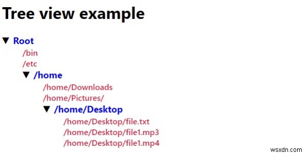 CSS와 JavaScript로 트리 보기를 만드는 방법은 무엇입니까? 