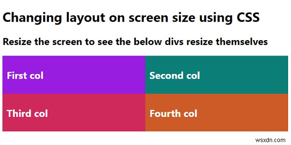 CSS를 사용하여 화면 크기에 따라 레이아웃 변경하기 