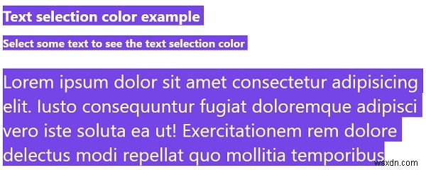CSS로 기본 텍스트 선택 색상을 재정의하는 방법은 무엇입니까? 