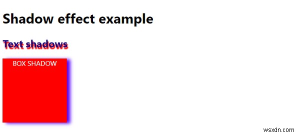 CSS3 상자 및 텍스트 그림자 효과를 만드는 방법은 무엇입니까? 