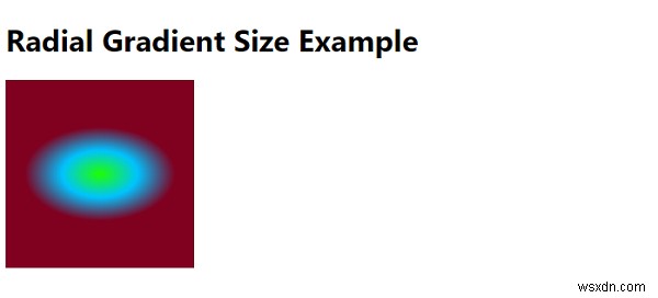 CSS를 사용하여 방사형 그래디언트 크기 설정 