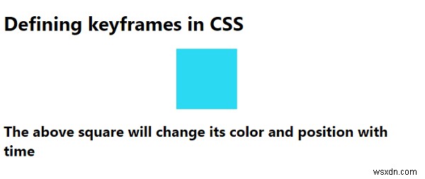 CSS3에서 키프레임 정의 